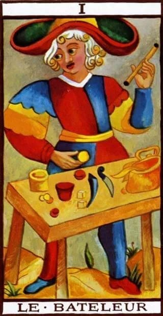 THE MAGICIAN from the Tarot of Marseilles