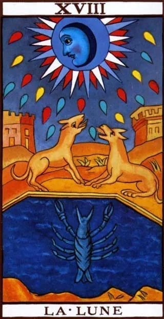The Moon in the Tarot of Marseilles