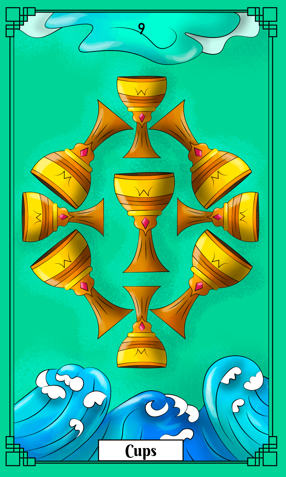 Nine of cups card