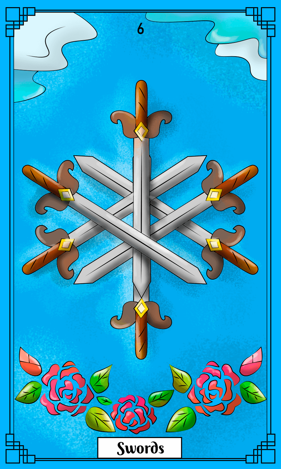 6 of Swords card